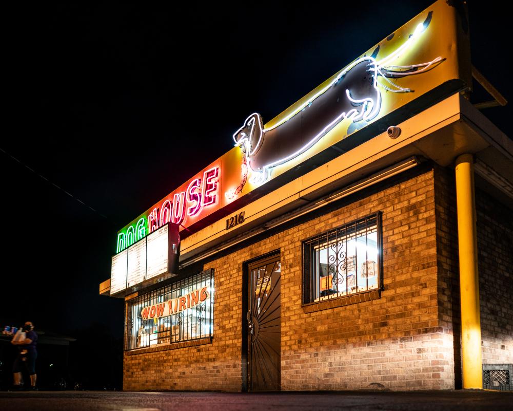 Dog House at Night