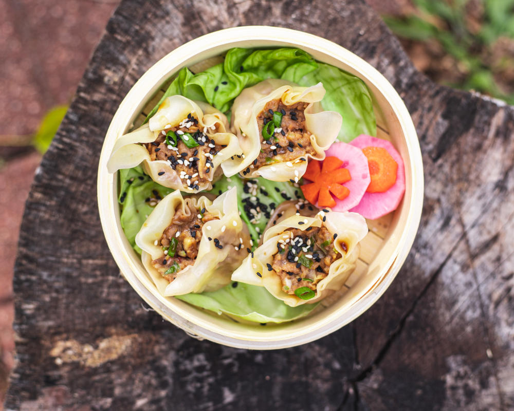 Vegan dumplings from Plow Bao in Austin Texas
