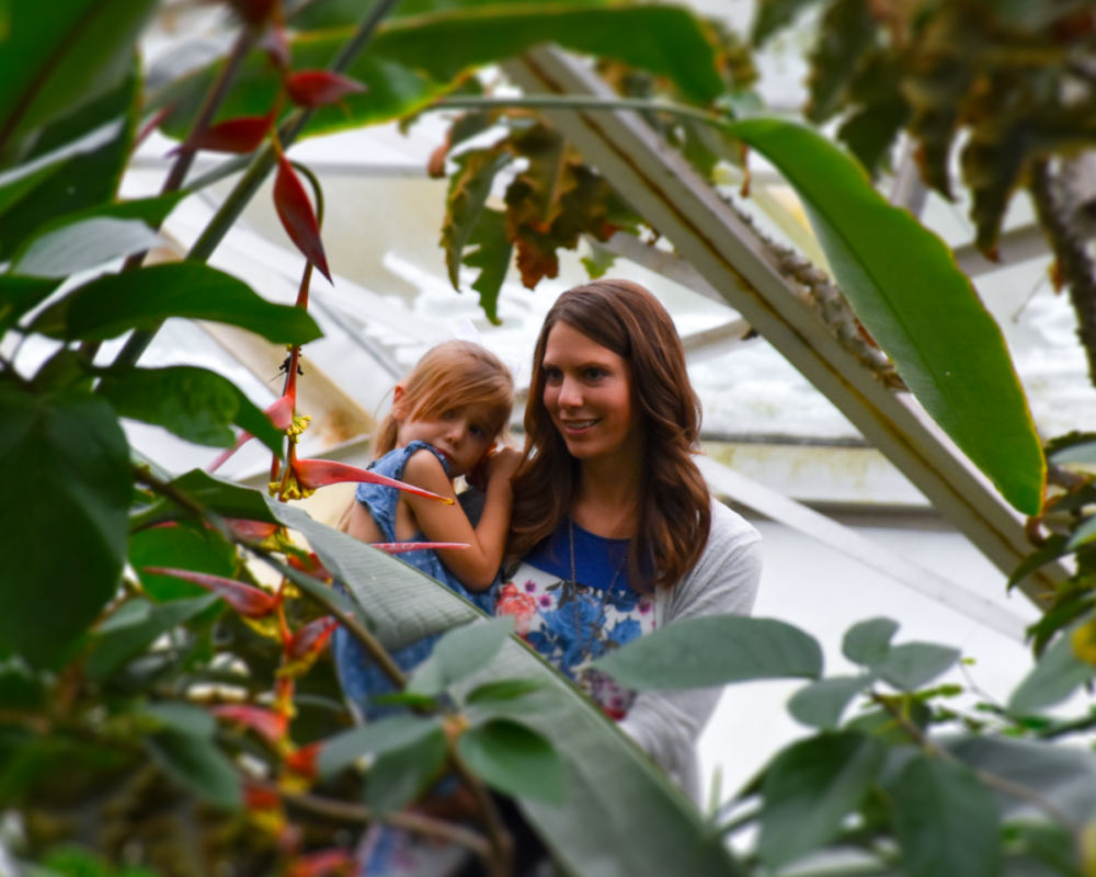 Mother and daughter at the Botanical Conservatory