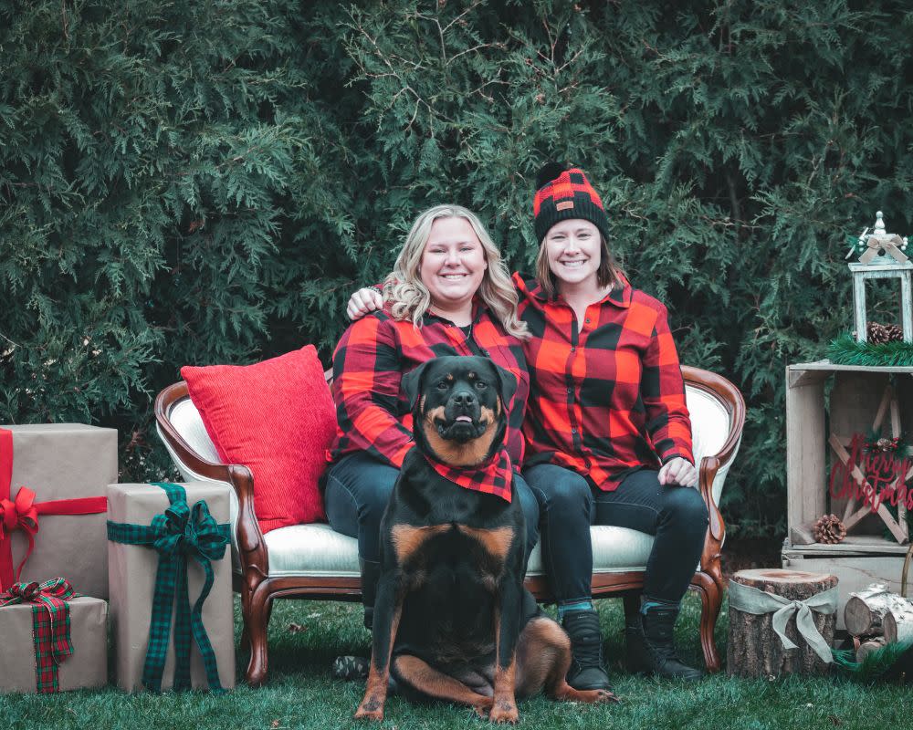Christmas Tree with Dog
