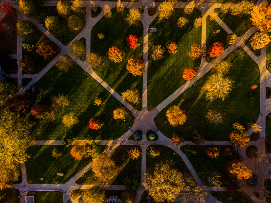 Quad in the Fall at ISU Campus