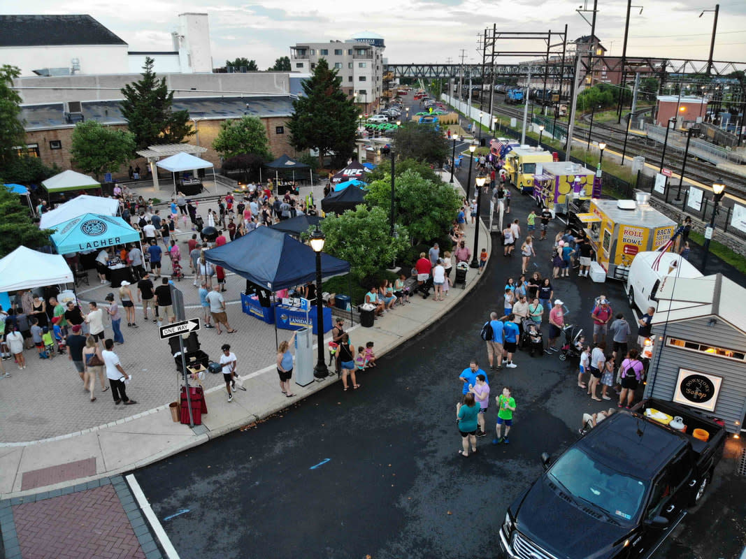 Drone photo of Lansdale First Friday
