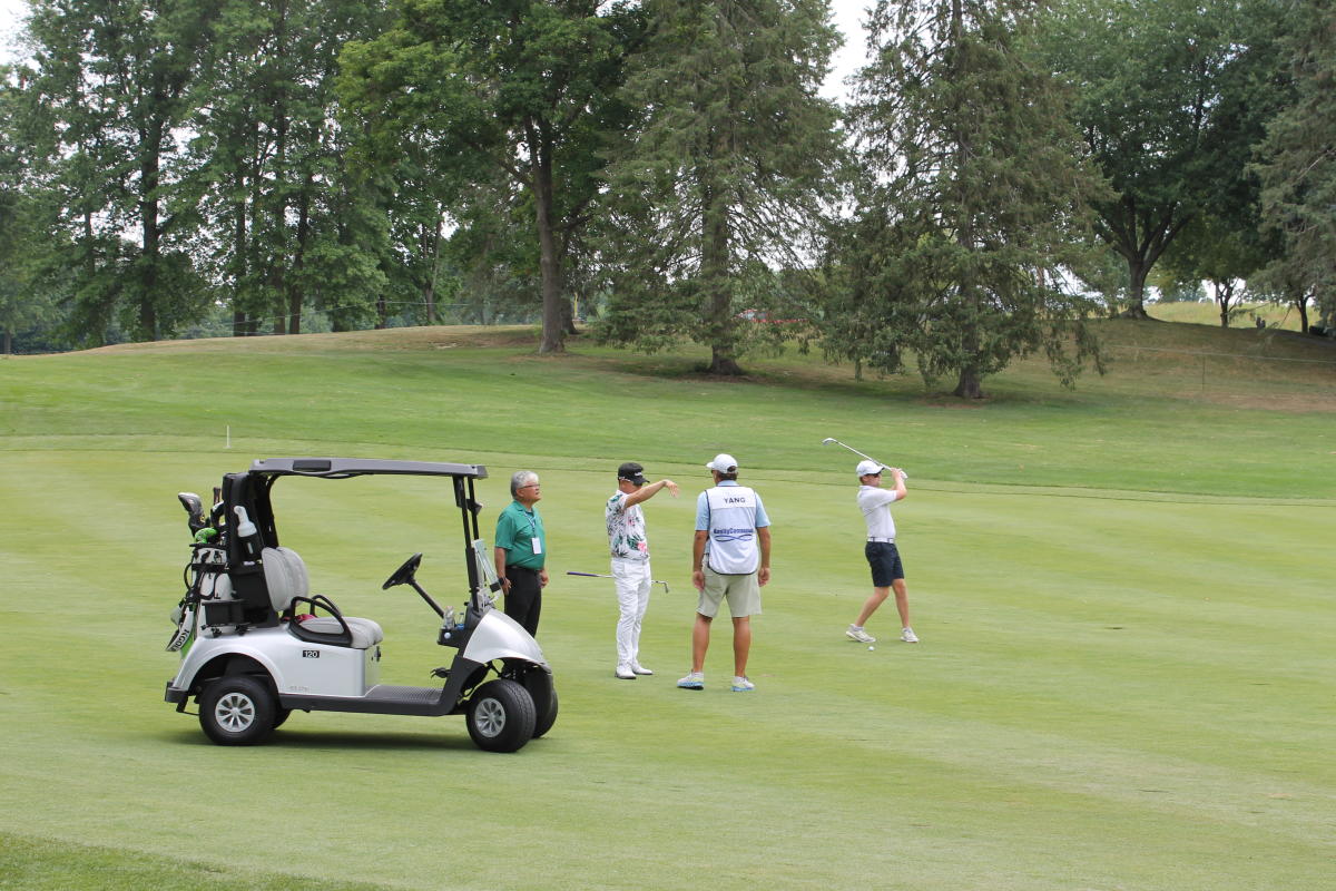 A photo of Golfers at Firestone Country Club for the Kaulig Companies Championship