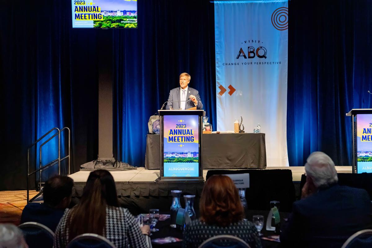Mayor Tim Keller at the 2023 Visit Albuquerque Annual Meeting