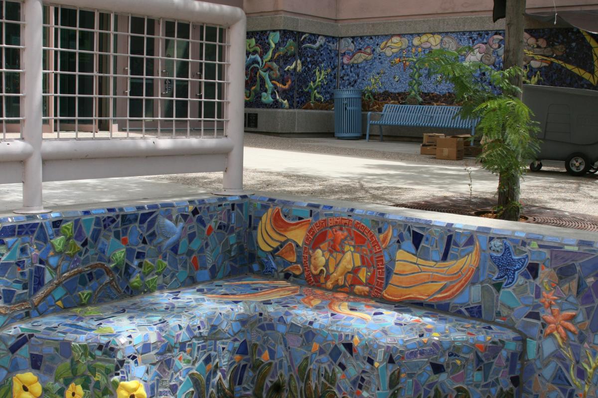 Mosaic Bench Art