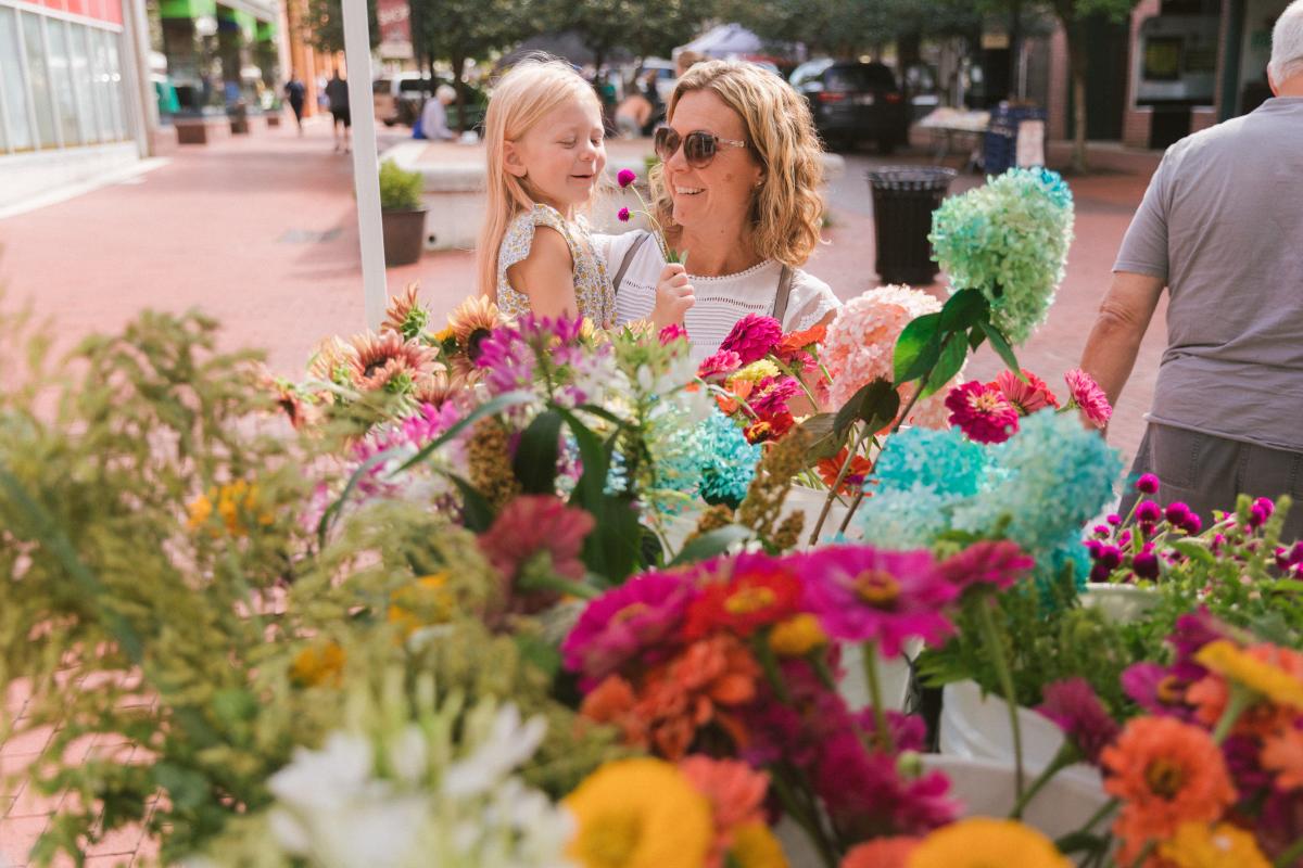 Family at the Farmers Market - Cumberland MD