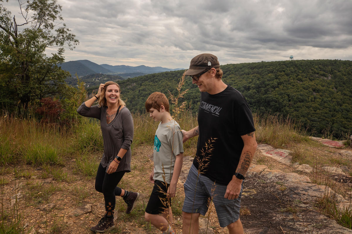 hiking family