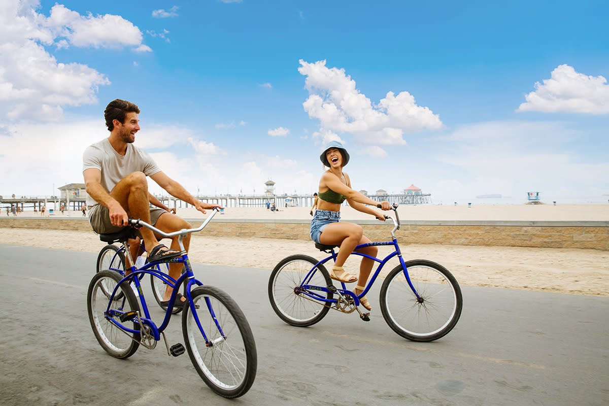 Huntington Beach, CA Bikes on Boardwalk