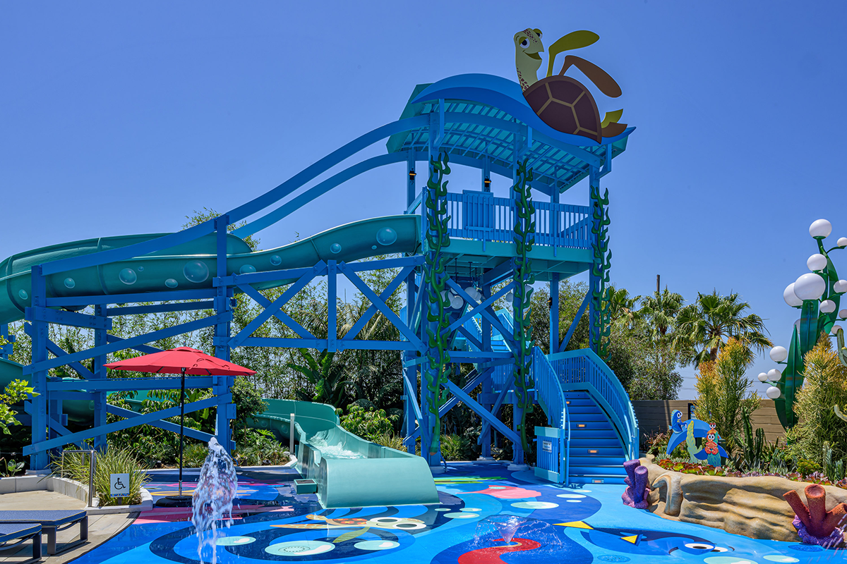 Pixar Place Hotel Pool Deck in Anaheim