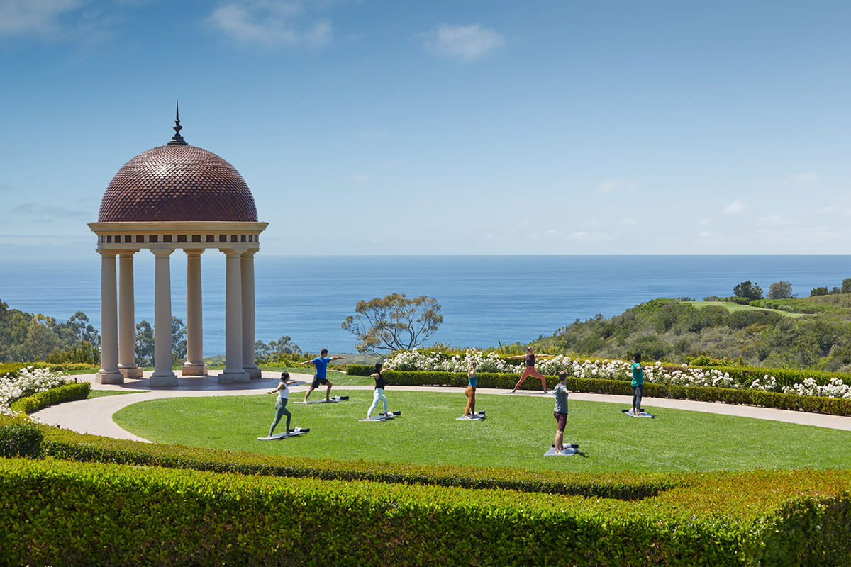 Pelican Hill Yoga Garden Beach View in Newport Beach, CA Orange County