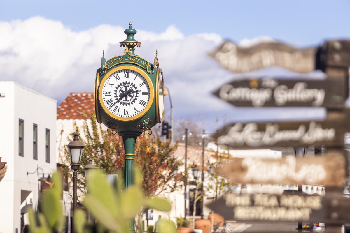 San Juan Capistrano Main Street Clock