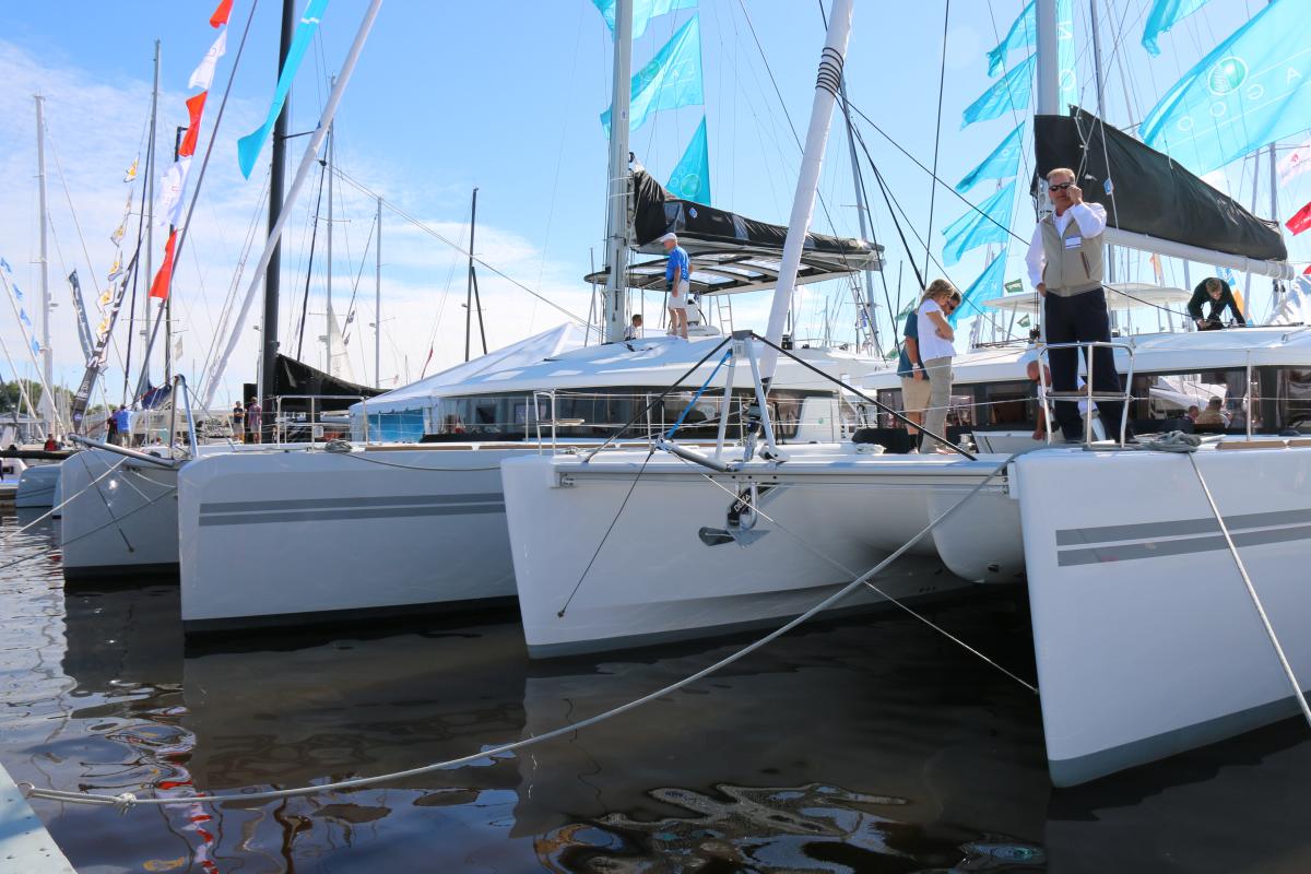 sailboats along city dock