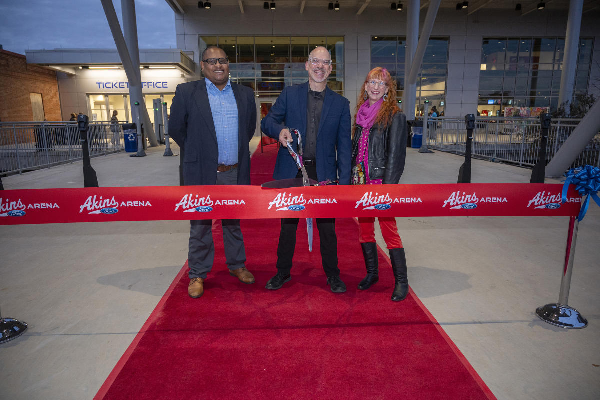 Akins ford arena ribbon cutting