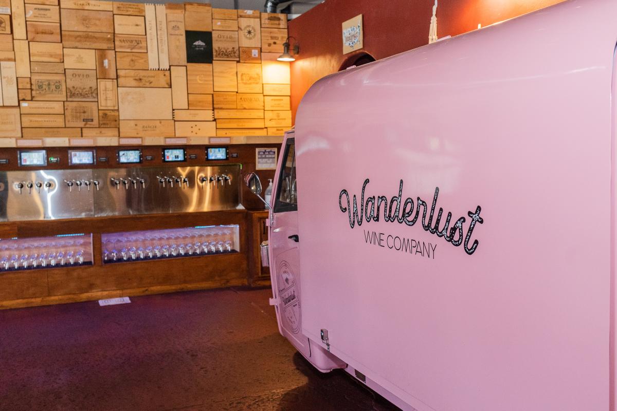 Image of the wine bus at Wanderlust Wines.