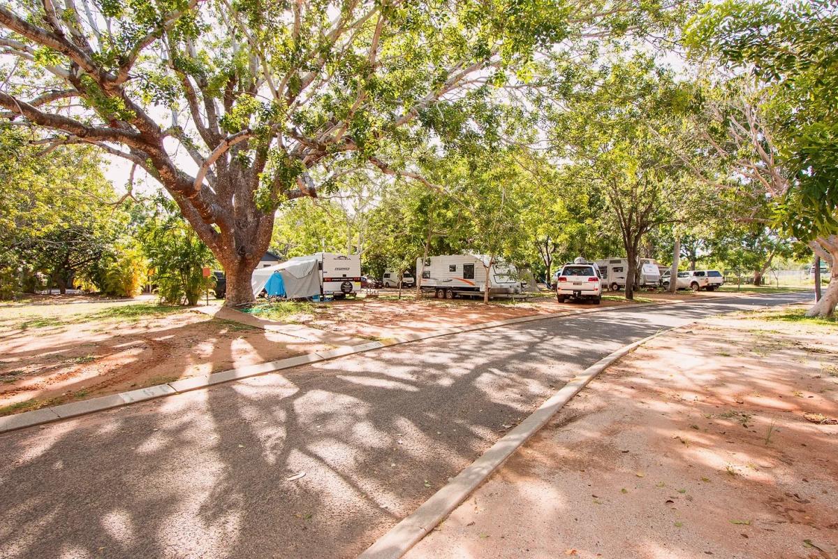 Shady sites at Cable Beach Caravan Park