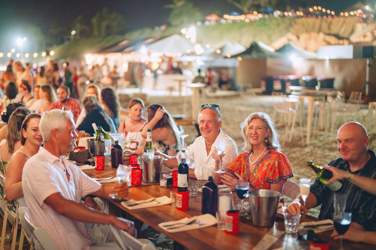 Guests at the Shinju Matsuri Long Table Dinner at Cable Beach