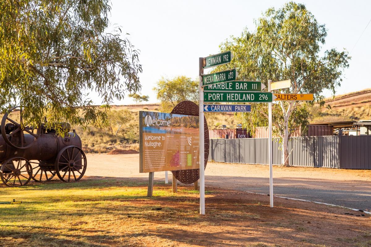 View of Cooke Street Nullagine in the Pilbara region of Western Australia