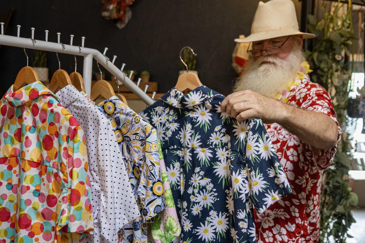 Santa Shopping for a new summer shirt