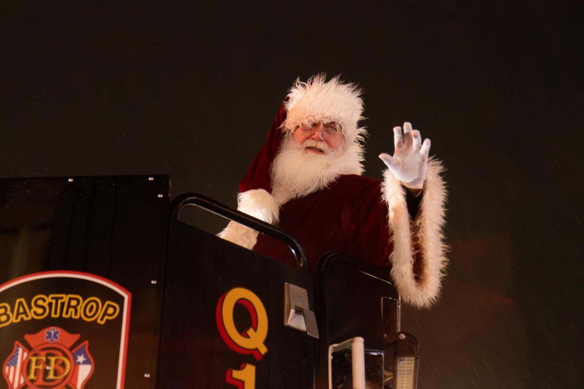 Santa at LPC Parade on Firetruck