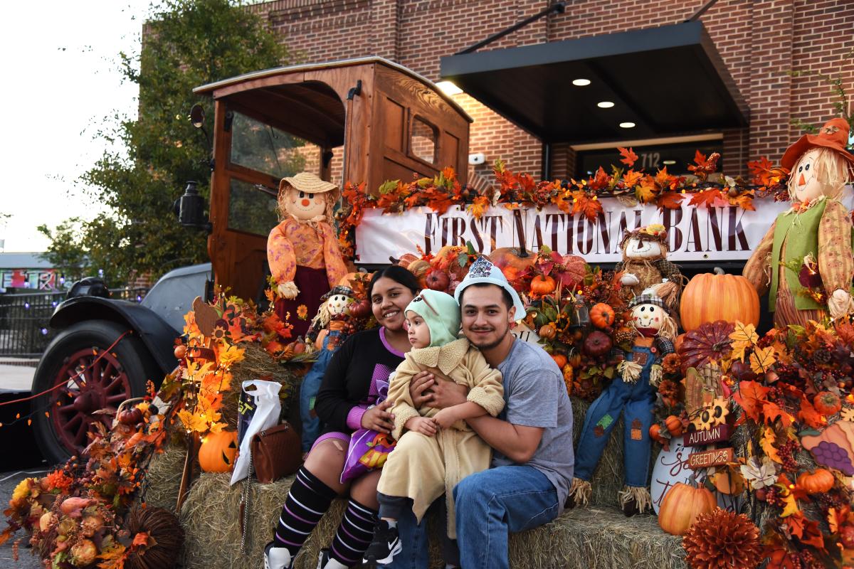 Family Photo at Boo Bash at the first national bank photo op