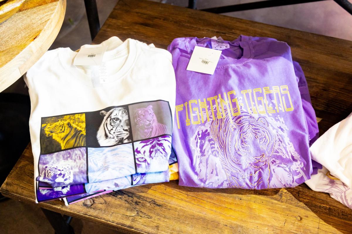 LSU themed t-shirts from Wanderlust by Abby