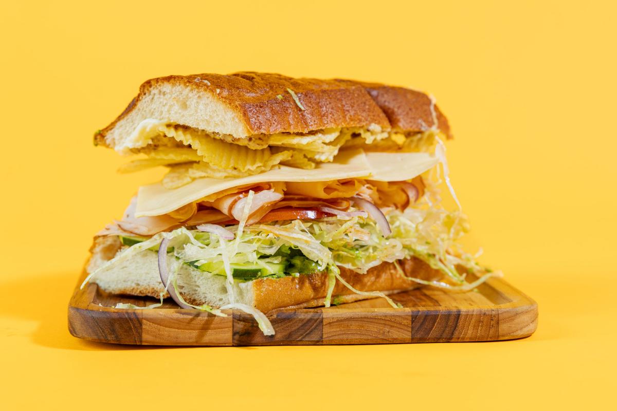 A delicious sandwhich on a plate from Archie's Sandwichery