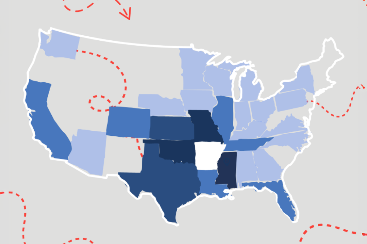 Wrapped Mapped: Top US visitors to Bentonville, AR