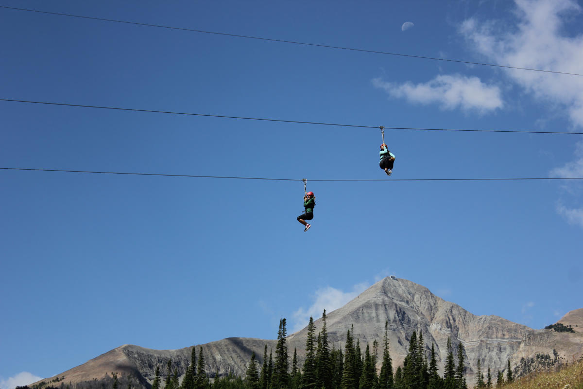 Ziplining in Big Sky