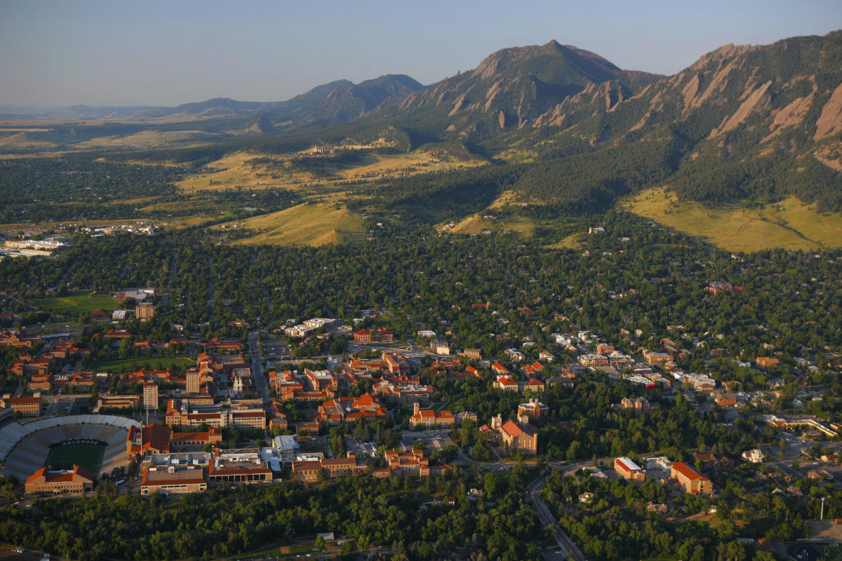 Aerial of Boulder with CU