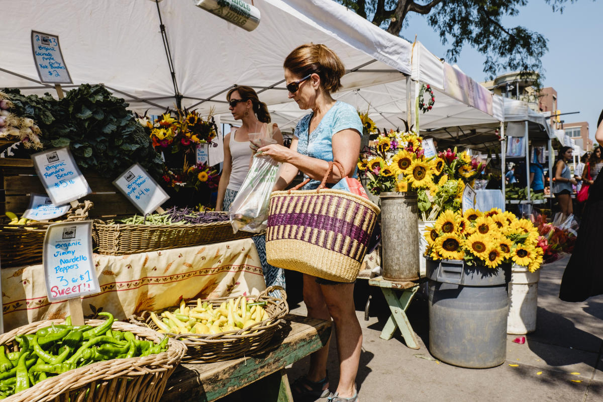 Woman Shops Boulder Farmers Market