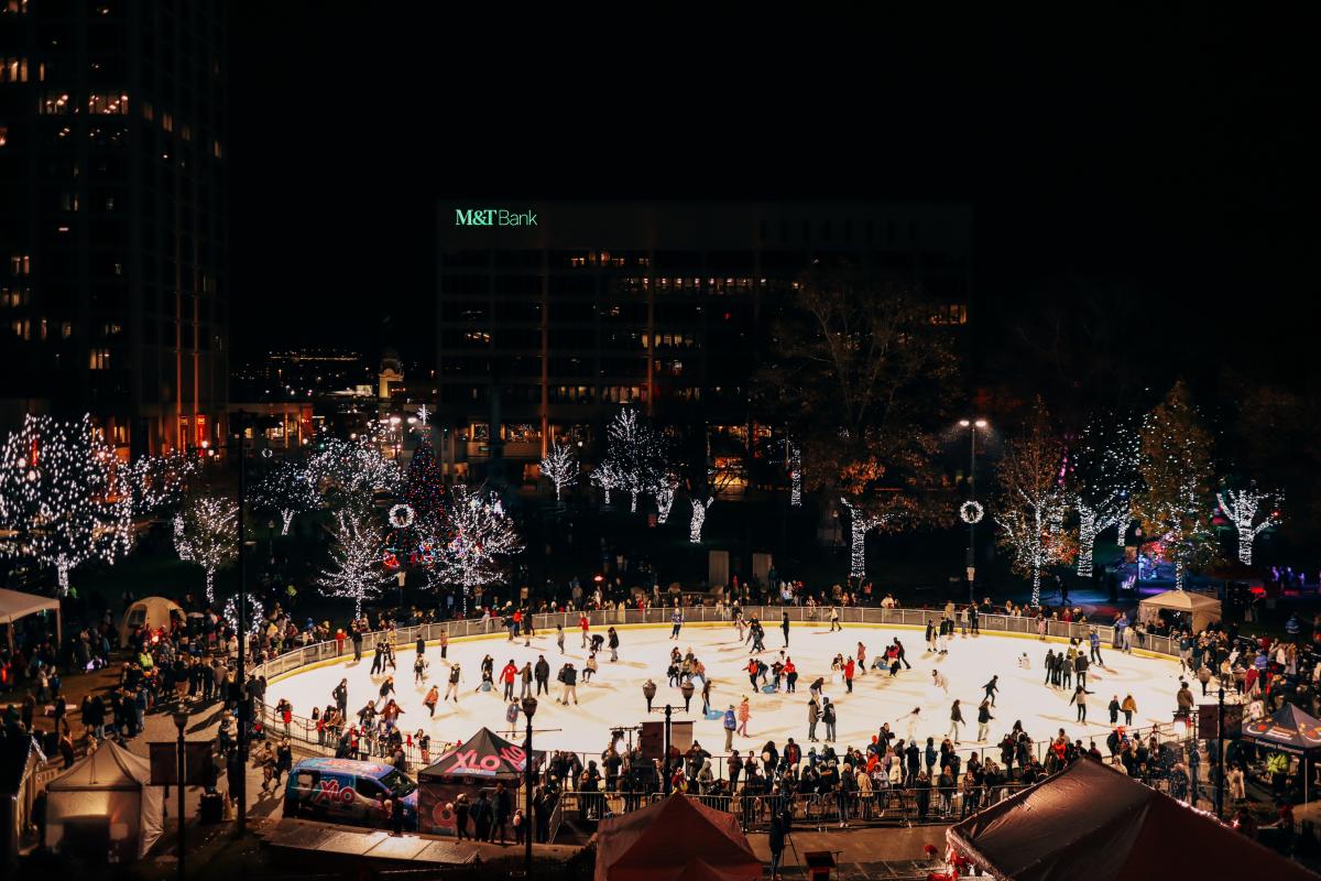 Worcester Common Oval during Festival of Lights
