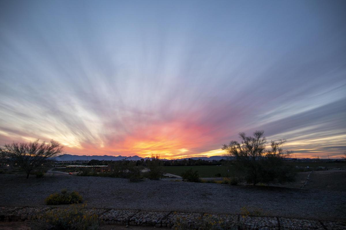 Sunset over Paseo Vista Recreation Area