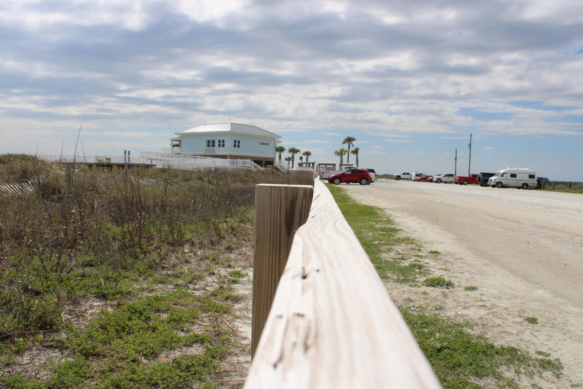 Beach parking at Folly Beach County Park