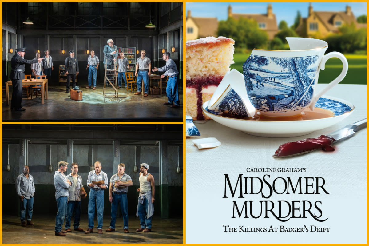 Collage (left) The Shawshank Redemption theatre production, (right) Midsomer Murders: The Killing at Badger’s Drift poster