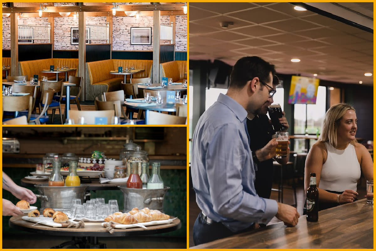 Collection of images of the interior, food and people inside the The Mandarin Gastropub, No 38 The Park and Prince of Wales Sports Bar