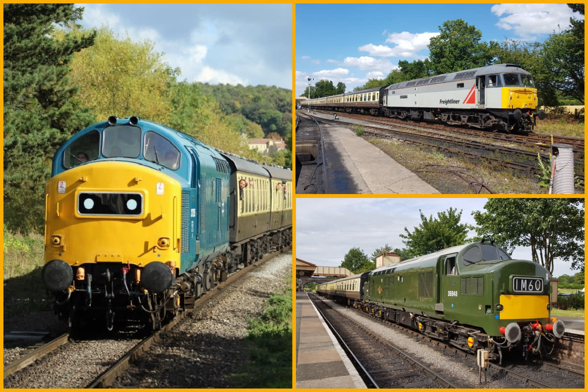 Collage: English Electric Type 3 Class 37 No. 37215 by Alex Raybould, Brush Type 4 Class 47 No. 47376 and English Electric Type 3 Class 37 No. D6948 by Alex Farran.