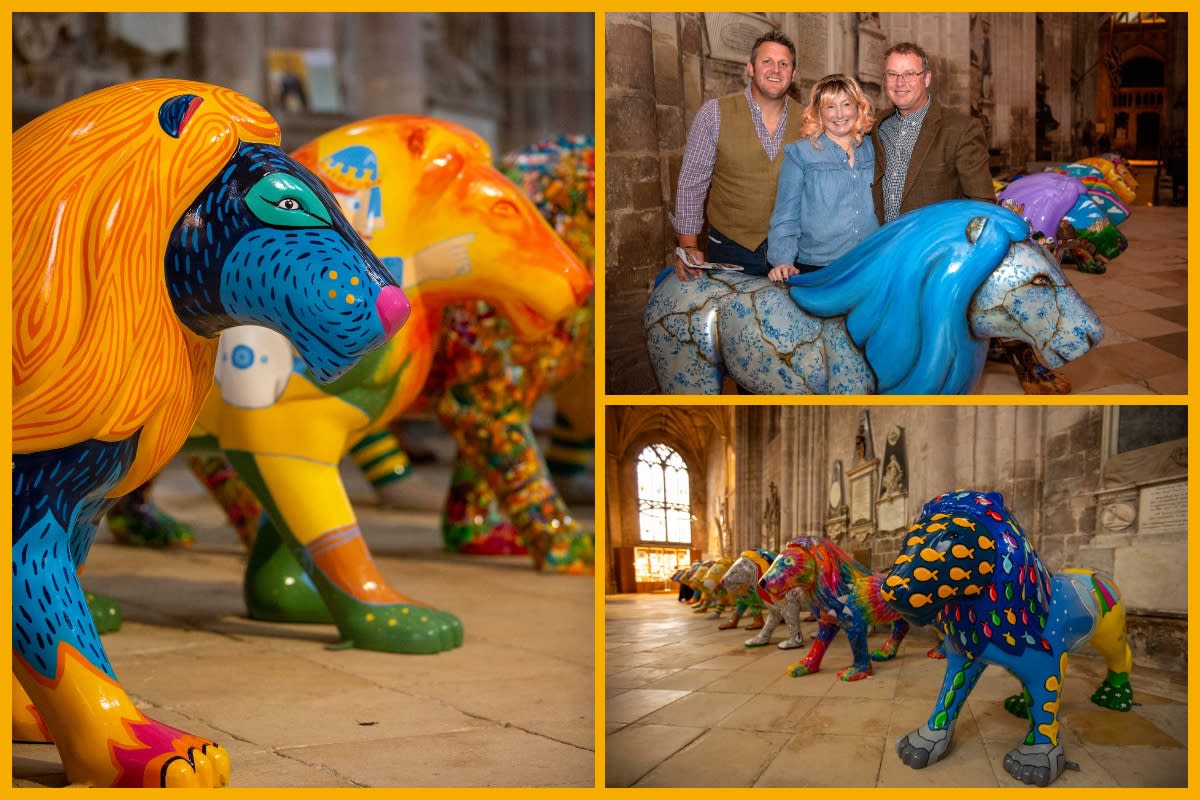 Lions at Large at Gloucester Cathedral