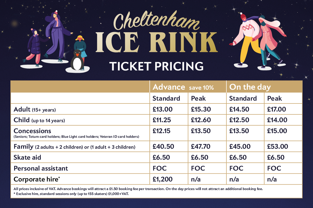 Cheltenham Ice Rink prices 2025