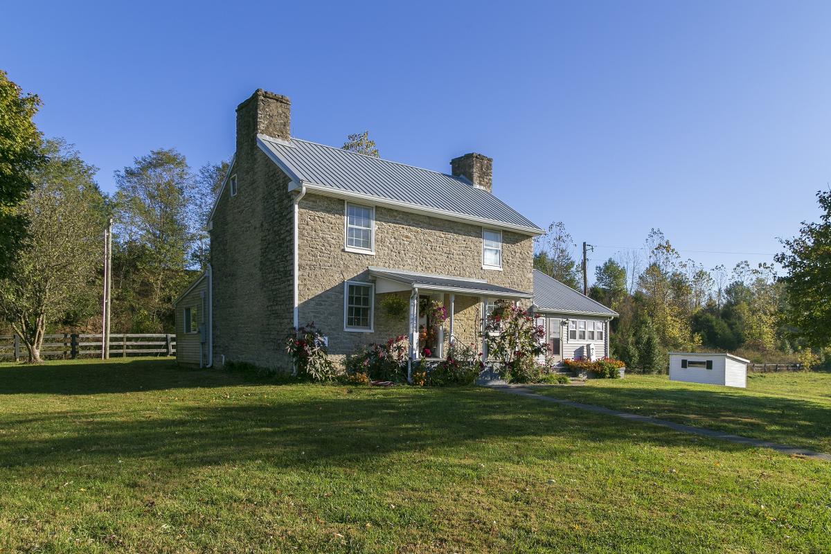 The image is of the Historical Fryer House which is now used for the Pendleton County Historical Society and Museum.