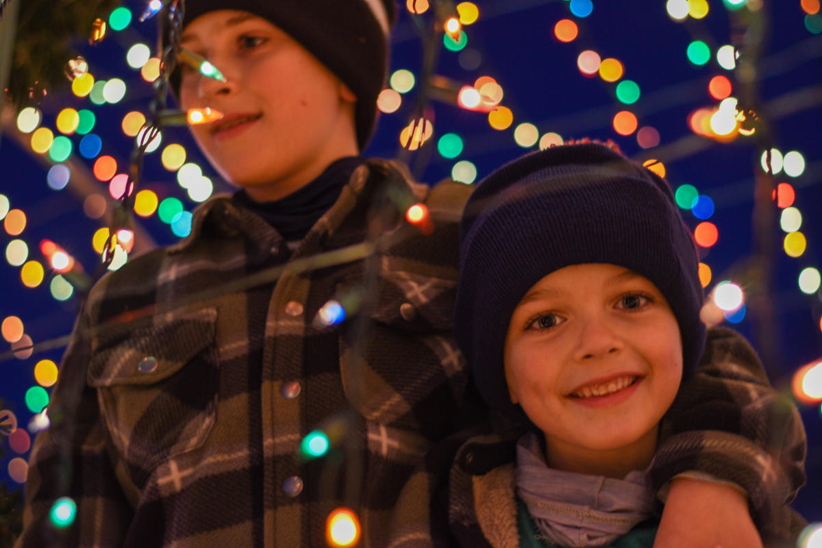 Children enjoy the light displays at Christmas on the Cumberland.