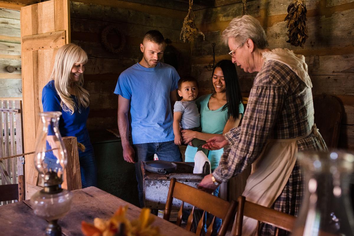 family on a tour of a historic homeplace