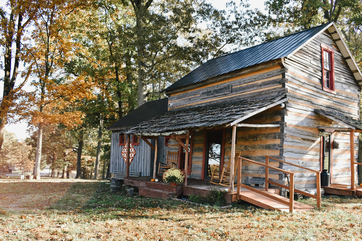 historic log cabin