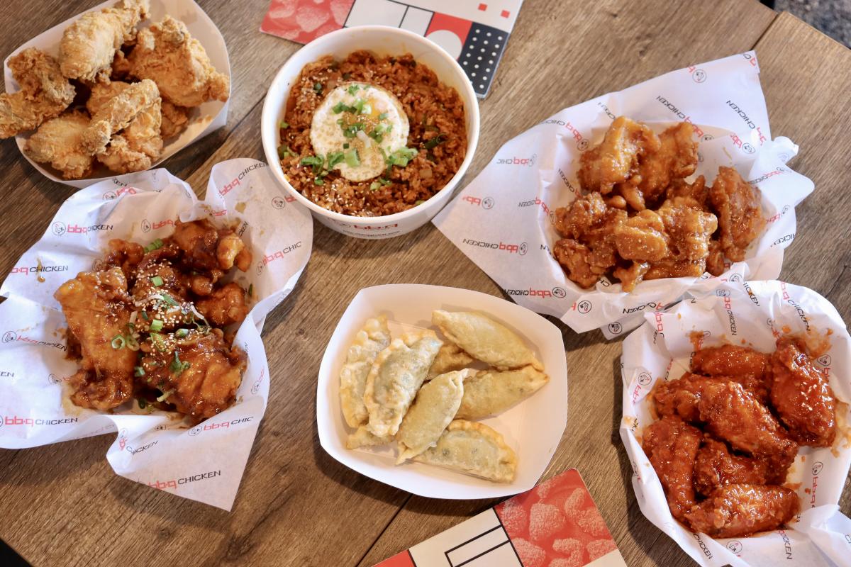 a variety of Korean BBQ chicken dishes