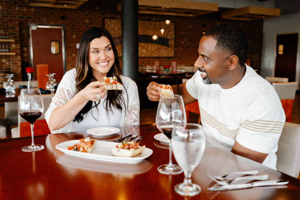 couple enjoying fine Italian dining