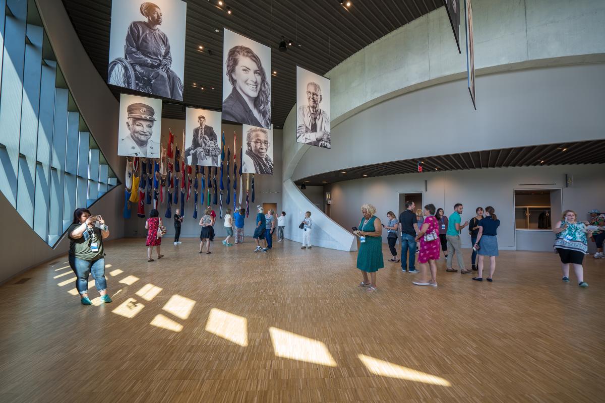 Veteran images at the National Veterans Memorial and Museum in Columbus, Ohio