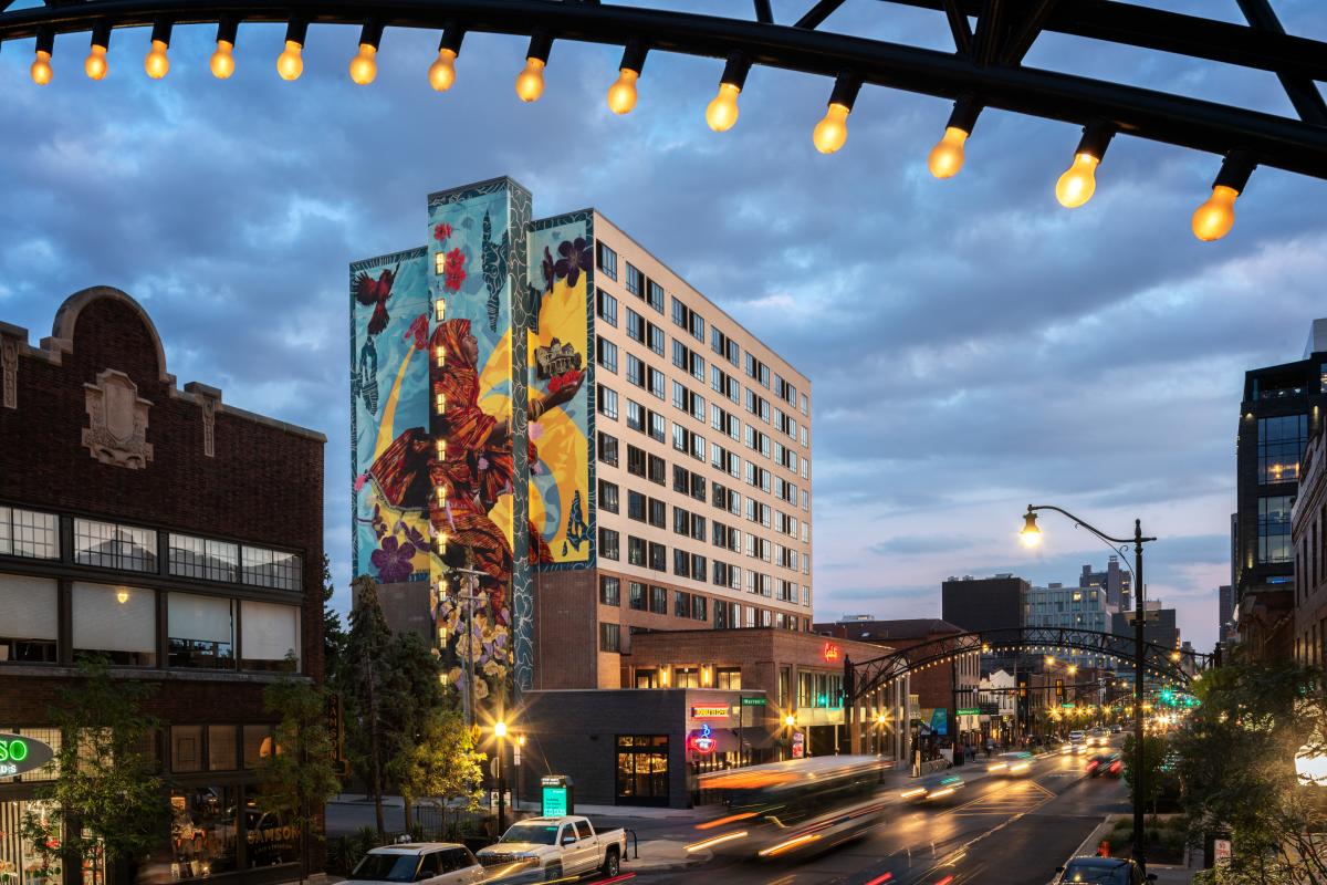 Short north building art