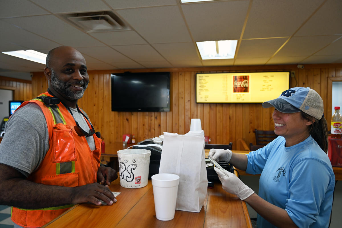 Customer Getting Served at The Spot Grill