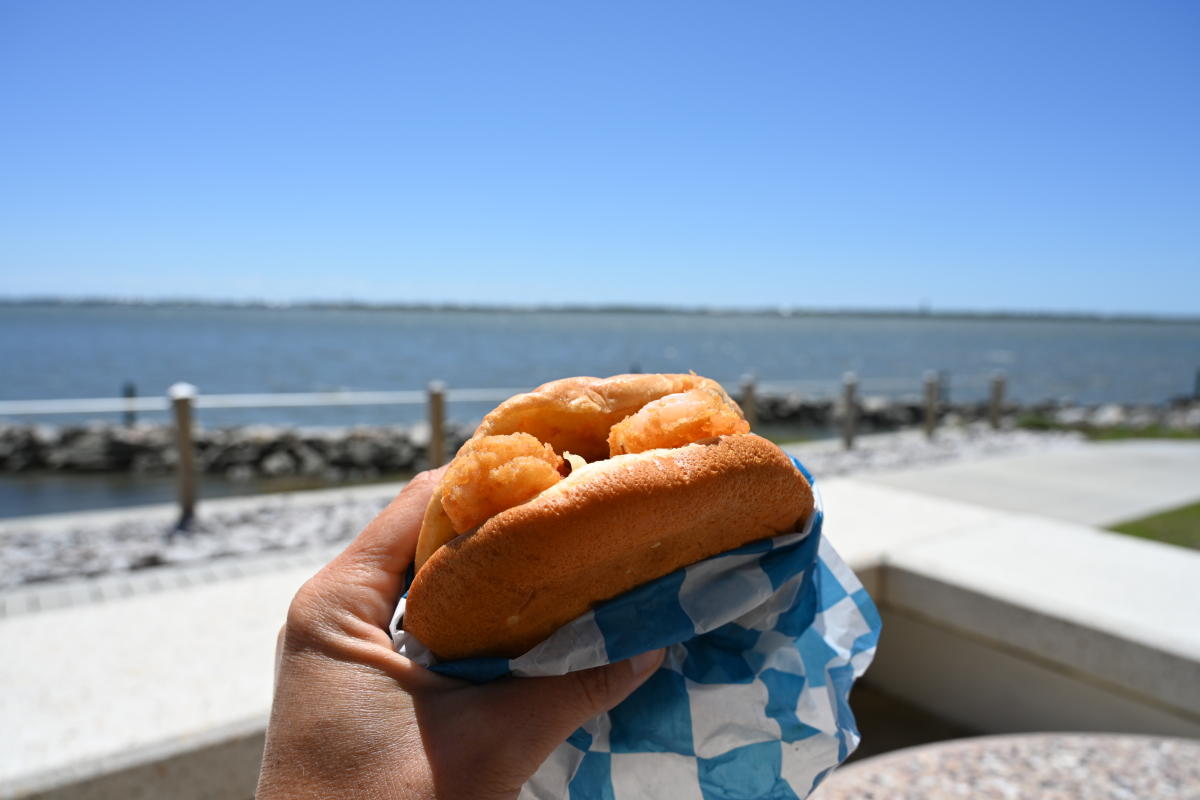 Close-up of a Shrimpburger