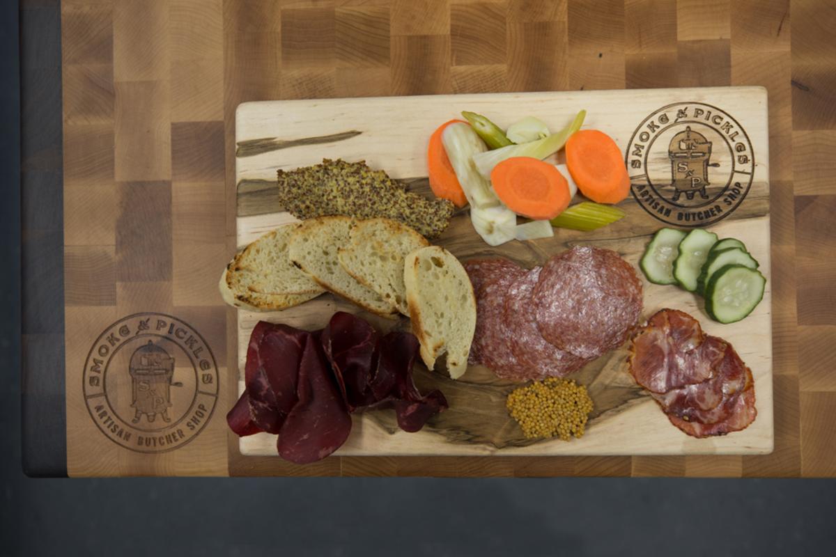charcuterie board from Smoke & Pickles in Cumberland Valley, PA
