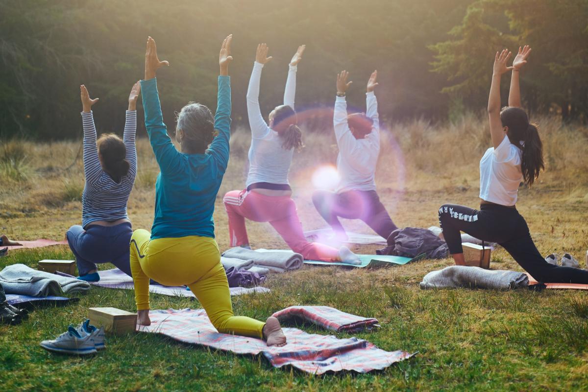Yoga Class Outdoors